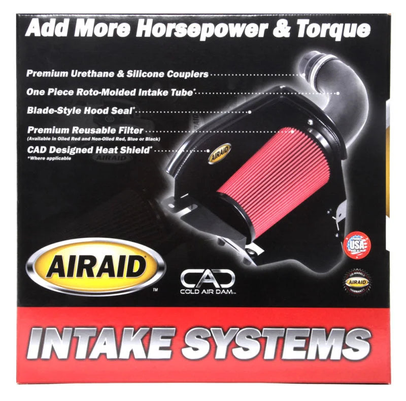 Airaid 2010 Ford Mustang 4.0L MXP Intake System w/ Tube (Oiled / Red Media) - Back View