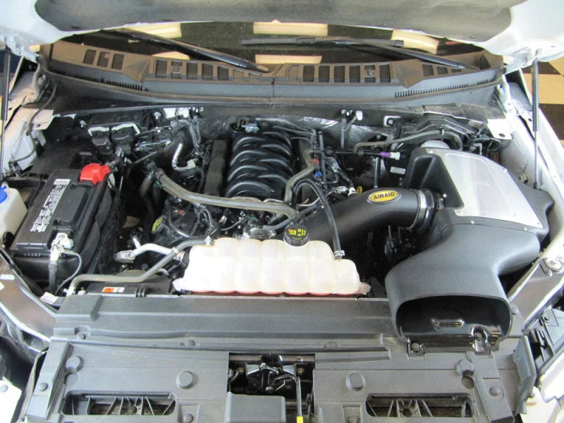 Airaid 2015 Ford F-150 5.0L V8 Cold Air Intake System w/ Black Tube (Oiled) - Back View
