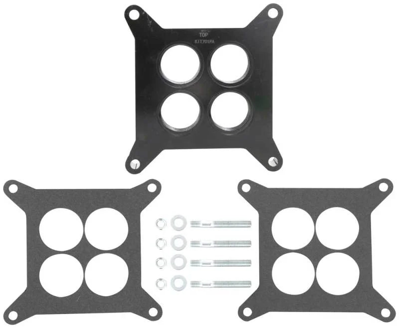 Airaid Holley 4150/4160 Series/ Edelbrock Sq. Flange/ OE Sq. Flange 4BBL PowerAid TB Spacer - Back View