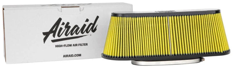 Airaid Universal Air Filter - 8-5/8in FLG x 17-9/16x5-9/16in B x 15-1/16x3-1/16in T x 6in H - Back View