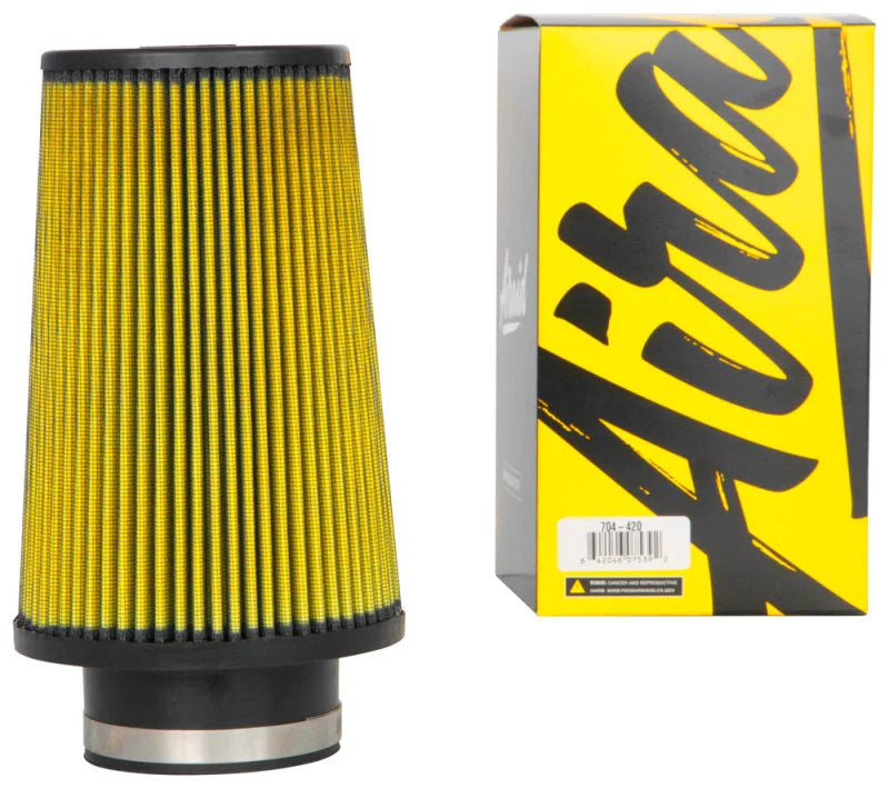 Airaid Universal Air Filter - Cone 3-1/2in Flange x 6in Base x 4-5/8in Top x 9in Height - Synthaflow - Installation View