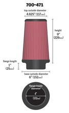 Load image into Gallery viewer, Airaid Universal Air Filter - Cone 4 x 6 x 4 5/8 x 9 w/ Short Flange - Back View