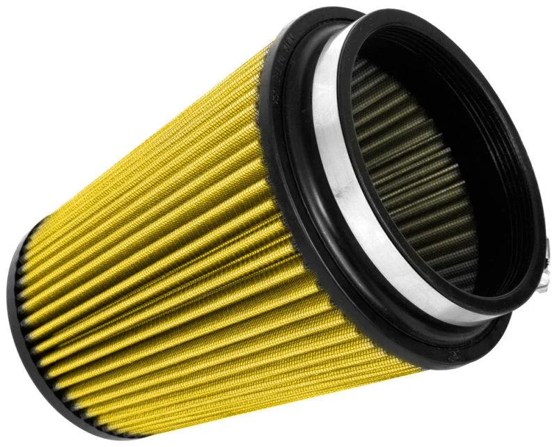 Airaid Universal Air Filter - Cone 5in FLG x 6-1/2in B x 4-3/4in T x 7-9/16in H - Synthaflow - Side View