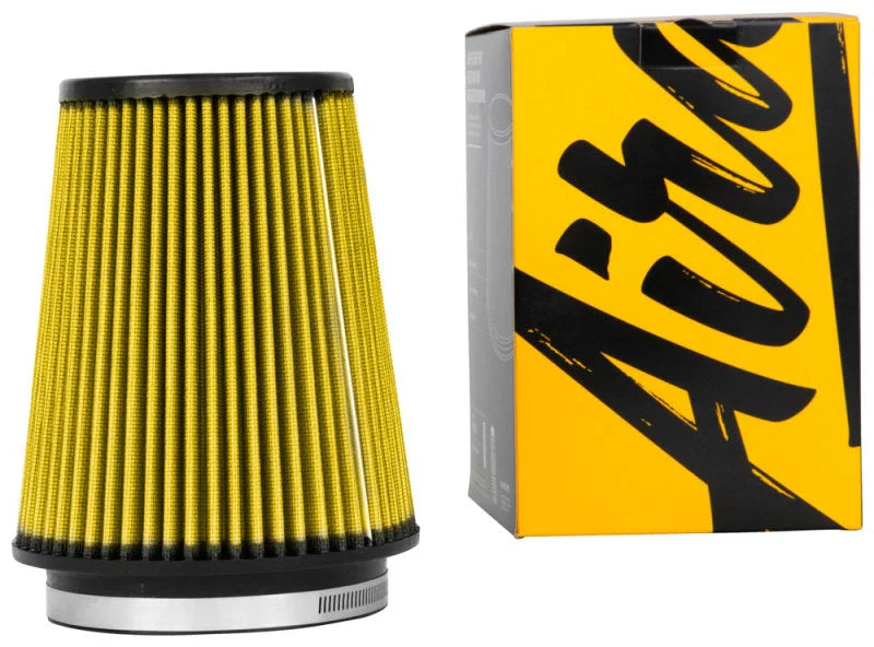 Airaid Universal Air Filter - Cone 5in FLG x 6-1/2in B x 4-3/4in T x 7-9/16in H - Synthaflow - Back View
