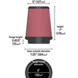 Load image into Gallery viewer, Airaid Universal Air Filter - Cone 6 x 7-1/4 x 5 x 7 - Side View