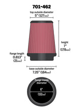 Load image into Gallery viewer, Airaid Universal Air Filter - Cone 6 x 7-1/4 x 5 x 7 - Side View