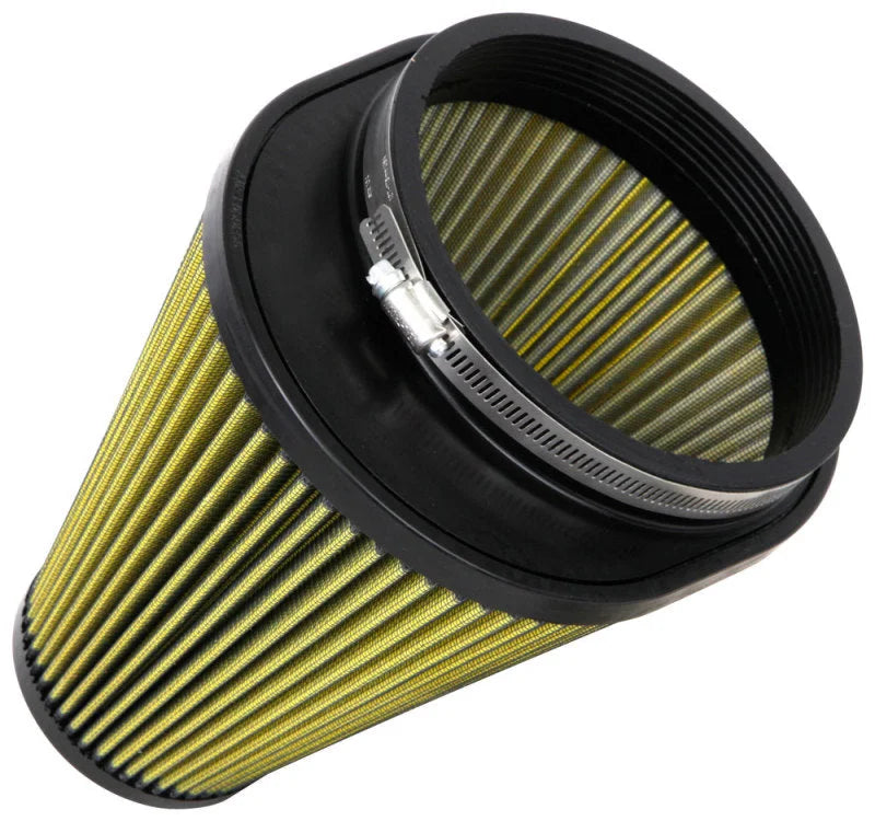 Airaid Universal Air Filter - Cone 6in F x 9x7-1/2in B x 6-3/8x3-7/8in T x 8in H - Synthaflow - Side View
