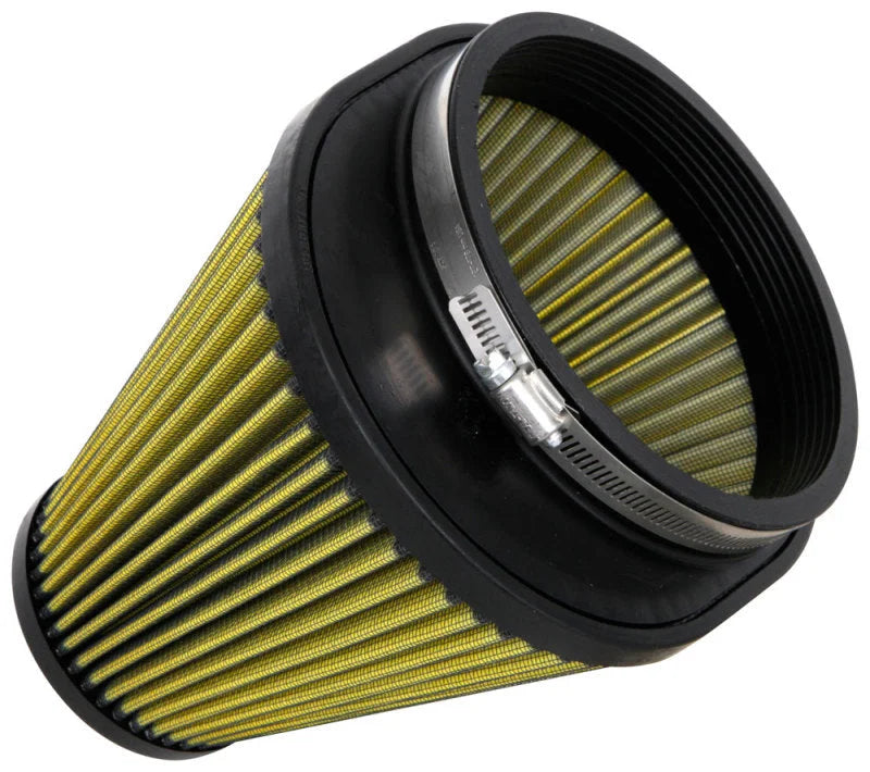 Airaid Universal Air Filter - Cone 6in F x 9x7-1/4in B x 6-1/4x3-3/4in T x 7in H - Synthaflow - Side View