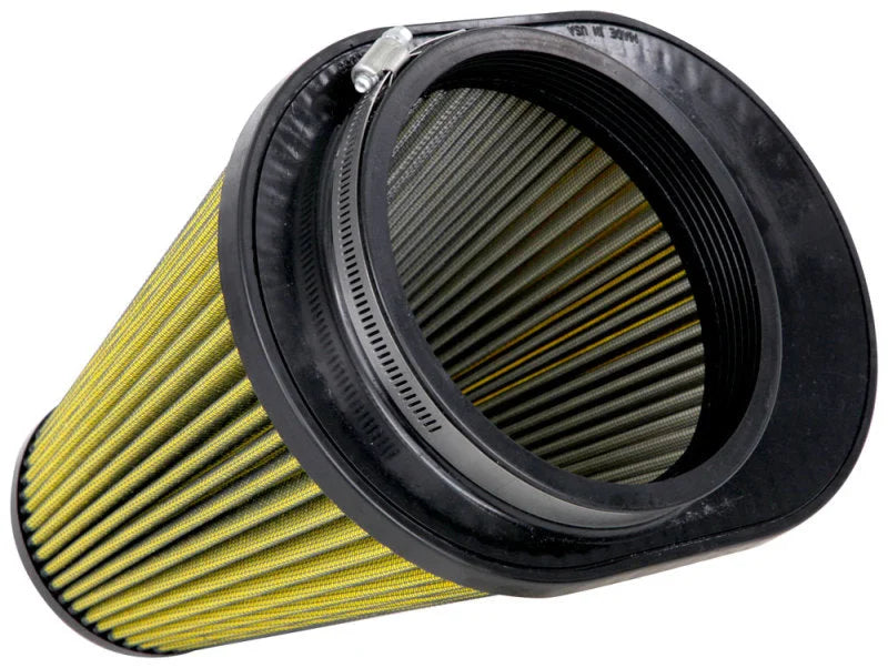 Airaid Universal Air Filter - Cone 6in FLG x 10-3/4x7-3/4in B x 4in T x 9in H - Synthaflow - Side View