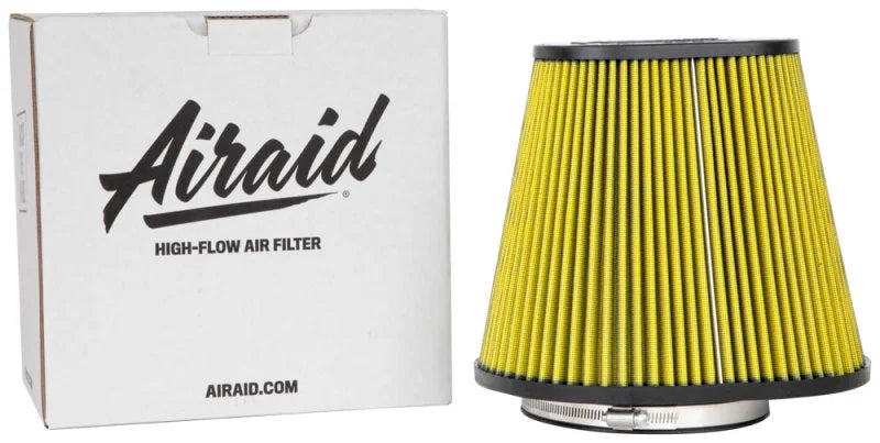 Airaid Universal Air Filter - Cone 6in FLG x 10-3/4x7-3/4in B x 4in T x 9in H - Synthaflow - Installation View