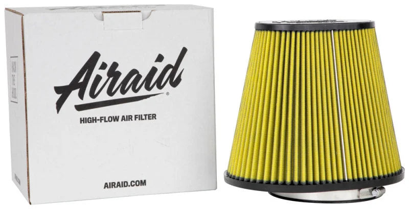 Airaid Universal Air Filter - Cone 6in FLG x 10-3/4x7-3/4in B x 7-1/4x4-3/4in T x 9in H Synthaflow - Back View