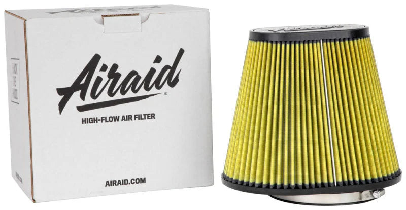 Airaid Universal Air Filter - Cone 6in FLG x 10-3/4x7-3/4in B x 7-1/4x4-3/in T x 9in H - Synthaflow - Back View