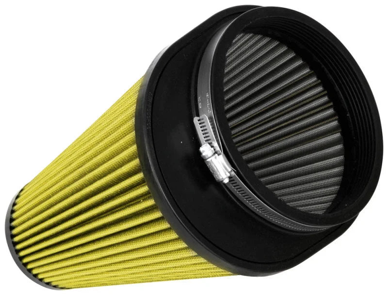Airaid Universal Air Filter - Cone 6in FLG x 9-1/2x7-1/2in B x 6-3/8x3-3/4in Tx9-1/2in H Synthamax - Side View