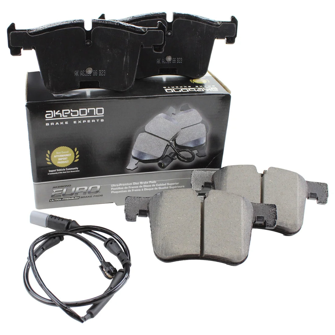 Akebono Brake Pads Front EUR1561A fits 2014-2016 BMW 228i / 2015-2016 BMW 228i xDrive - Back View