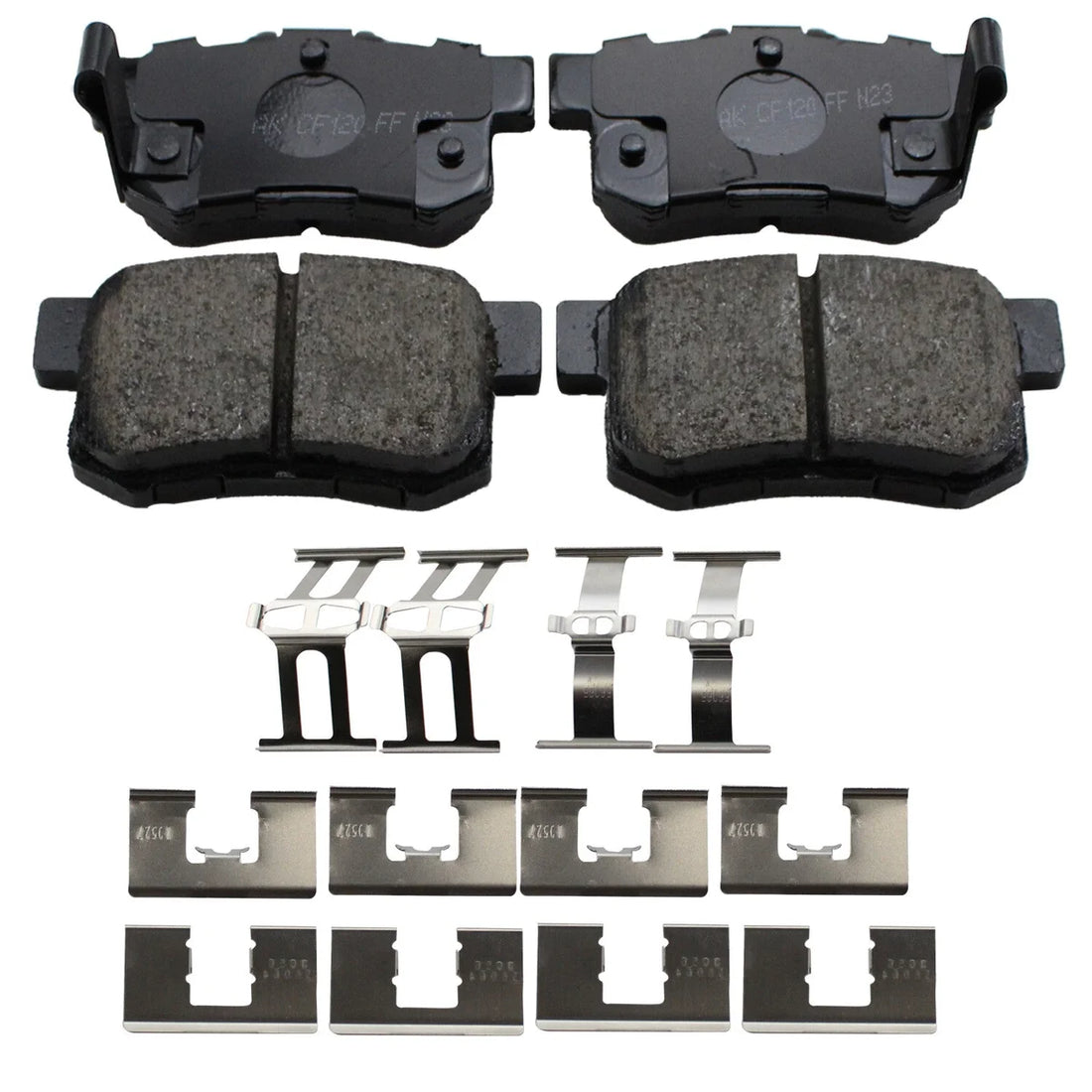 Akebono ProACT Ultra-Premium Brake Pads - Rear ACT537A fits Acura - Side View