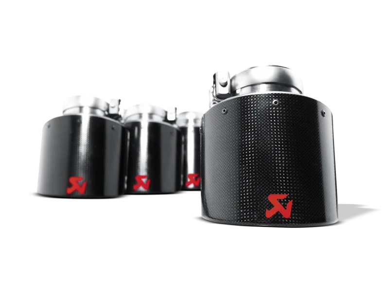 Akrapovic 06-13 Chevrolet Corvette ZO6/ZR1 (C6) Tail Pipe Set (Carbon 125 mm) - Side View
