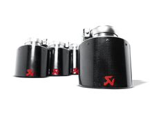 Load image into Gallery viewer, Akrapovic 06-13 Chevrolet Corvette ZO6/ZR1 (C6) Tail Pipe Set (Carbon 125 mm) - Side View