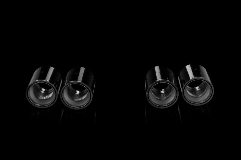 Akrapovic 07-13 BMW M3 (E90/E92/E93) Tail Pipe Set (Carbon) - Back View