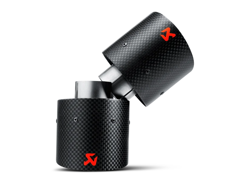 Akrapovic 07-14 MINI Cooper S (R56) / Cooper S Cabrio (R57) Tail Pipe Set (Carbon) - Side View