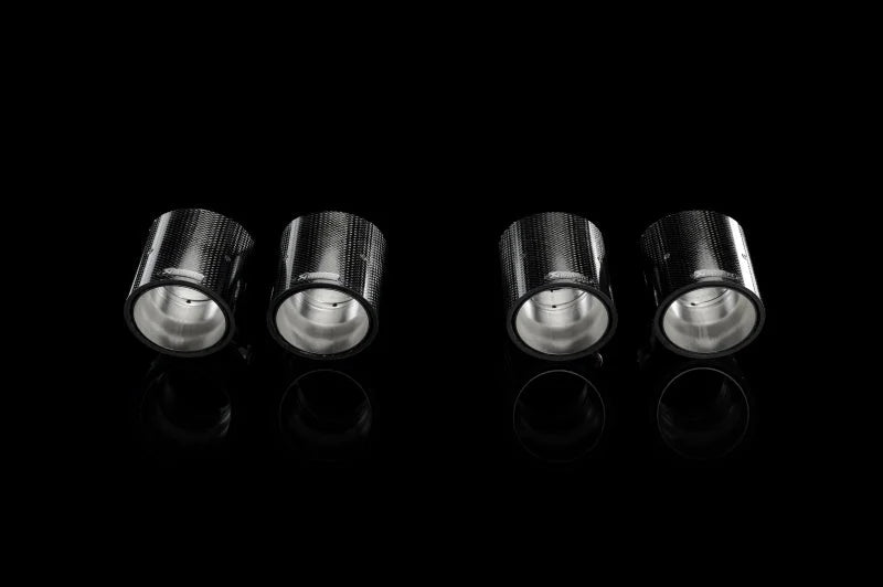 Akrapovic 11-12 BMW 1 Series M Coupe (E82) Tail Pipe Set (Carbon) - Side View