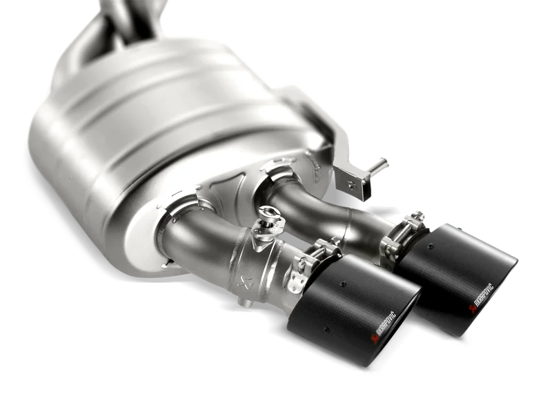 Akrapovic 13-17 Audi S6 Avant/Limousine (C7) Evolution Line Cat Back (Titanium) w/ Carbon Tips - Installation View