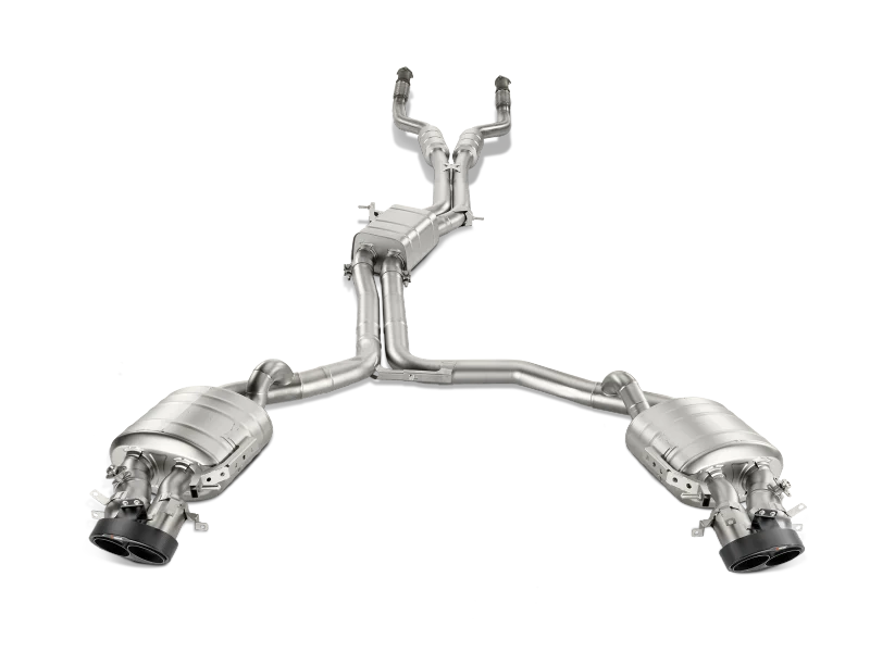 Akrapovic 14-17 Audi RS7 Sportback (C7) Evolution Line Cat Back (Titanium) w/ Carbon Tips - Main Product View