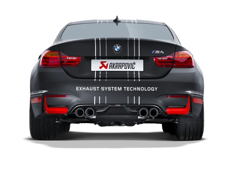 Akrapovic 14-17 BMW M3/M4 (F80/F82) Slip-On Line (Titanium) (Req. Tips) - Back View