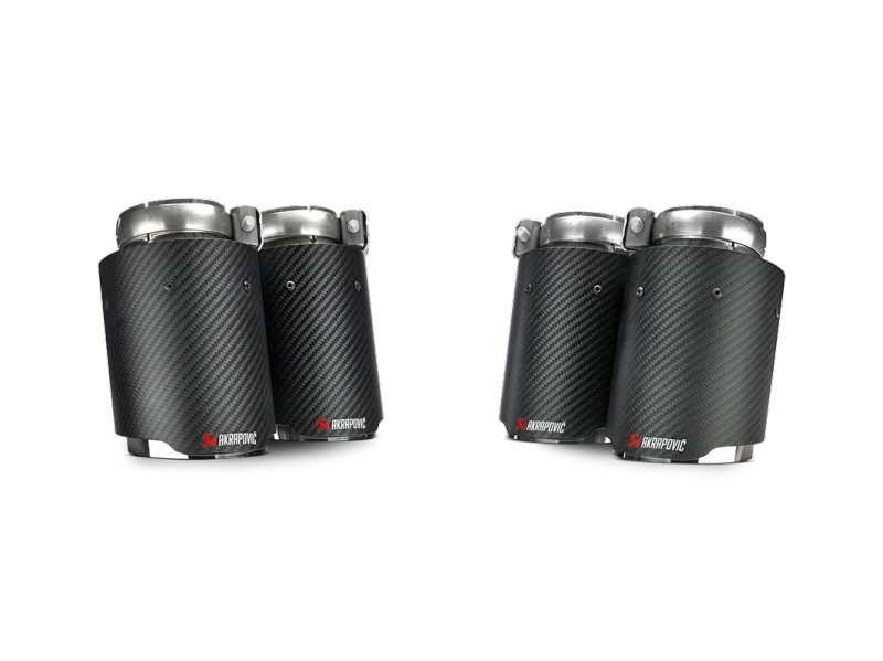 Akrapovic 14-17 BMW M3/M4 (F80/F82) Tail Pipe Set (Carbon) - Side View
