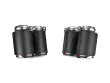 Load image into Gallery viewer, Akrapovic 14-17 BMW M3/M4 (F80/F82) Tail Pipe Set (Carbon) - Side View