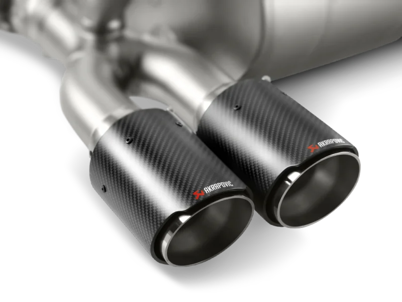 Akrapovic 14-17 BMW M3/M4 (F80/F82) Tail Pipe Set (Carbon) - Back View