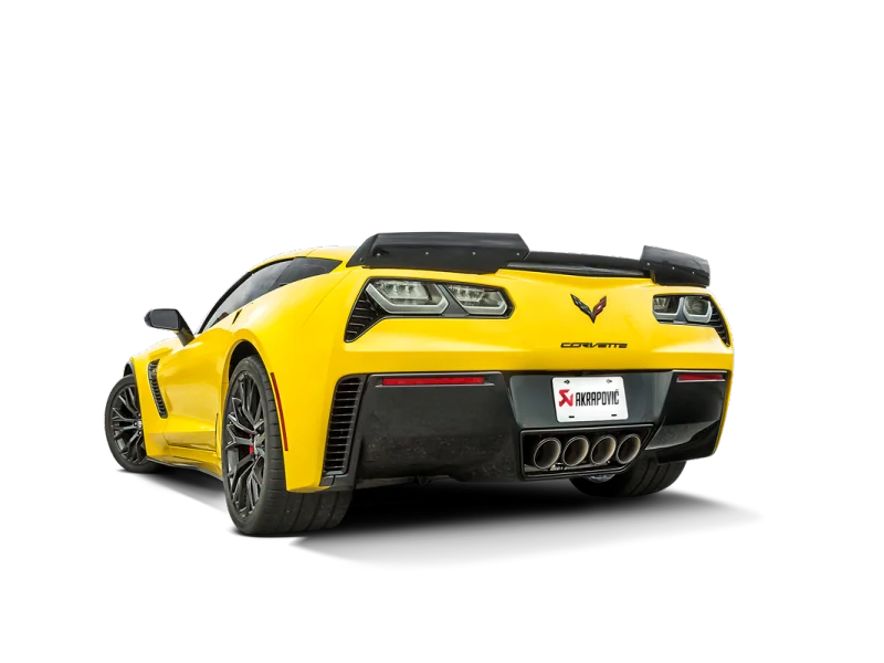 Akrapovic 14-17 Chevrolet Corvette Z06 (C7) Slip-On Line (Titanium) w/ Carbon Tips - Side View