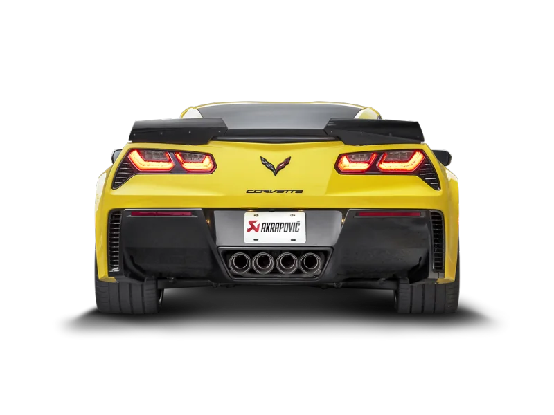 Akrapovic 14-17 Chevrolet Corvette Z06 (C7) Slip-On Line (Titanium) w/ Carbon Tips - Back View
