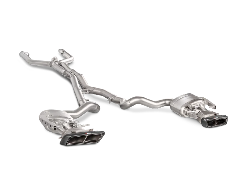 Akrapovic 16-17 AMG C63 Coupe Evolution Line Cat Back (Titanium) w/ Carbon Tips (Req. Link Pipe) - Main Product View