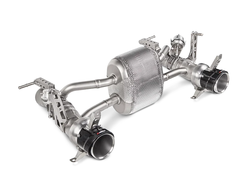 Akrapovic 16-17 Ferrari 488 GTB/488 Spyder Slip-On Line (Titanium) w/ Carbon Tips - Main Product View