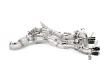Load image into Gallery viewer, Akrapovic 16-17 Ferrari 488 GTB/488 Spyder Slip-On Line (Titanium) w/ Carbon Tips - Back View