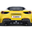 Load image into Gallery viewer, Akrapovic 16-17 Ferrari 488 GTB/488 Spyder Slip-On Line (Titanium) w/ Carbon Tips - Installation View