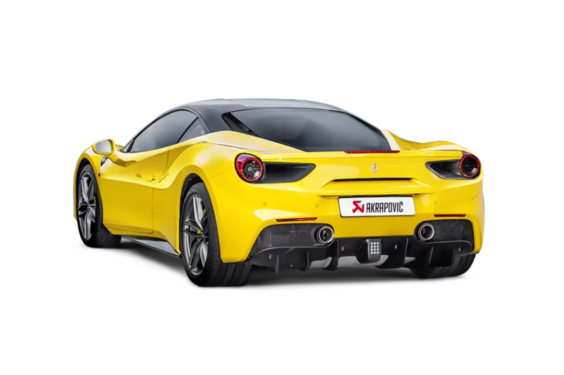 Akrapovic 16-17 Ferrari 488 GTB/488 Spyder Slip-On Line (Titanium) w/ Carbon Tips - Additional View 6