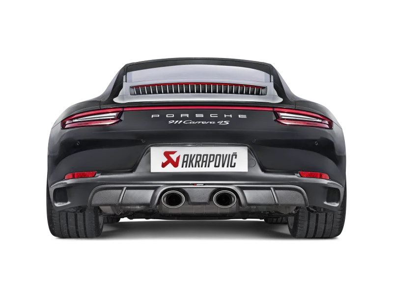 Akrapovic 16-17 Porsche 911 Carrera S/4/4S/GTS (991.2) Slip-On Line (Titanium) w/ Titanium Tips - Side View