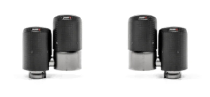 Akrapovic 17-18 Porsche Panamera Turbo Tail Pipe Set (Carbon) - Side View