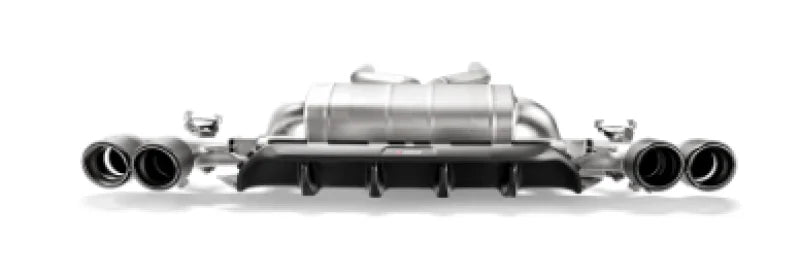 Akrapovic 18+ BMW M5 (F90) Rear Carbon Fiber Diffuser - Matte w/Red Akrapovic Logo - Side View