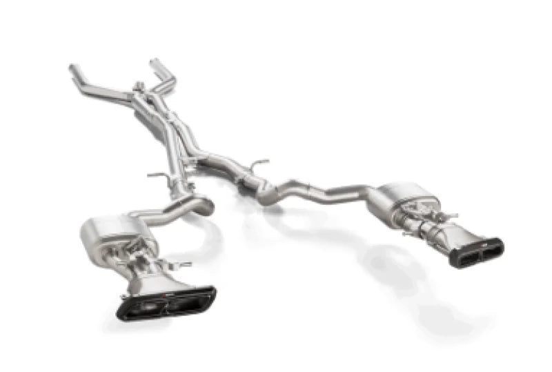Akrapovic 2018 Mercedes Benz E63 (W213) Evolution Line Cat Back (Titanium) w/o Tips - Side View