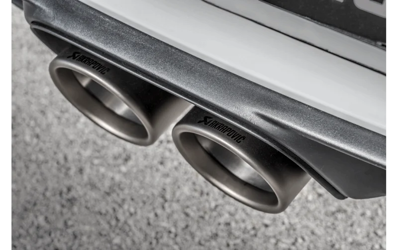 Akrapovic 2018 Porsche 911 GT3 (991.2) Slip-On Race Line (Titanium) w/Titanium Tail Pipe Set - Detail View