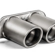 Load image into Gallery viewer, Akrapovic 2018 Porsche 911 GT3 (991.2) Tail Pipe Set (Titanium) - Side View