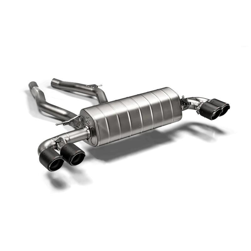 Akrapovic 2019 BMW Z4 M40i (G29) Slip-On Line (Titanium) w/Carbon Fiber Tips - Side View