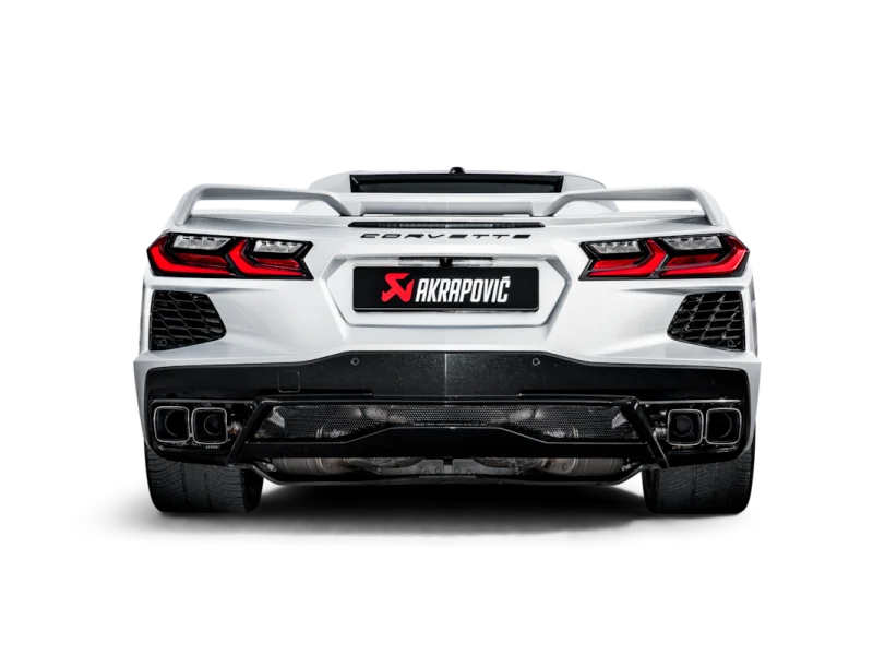 Akrapovic 2020 Chevrolet Corvette Stingray (C8) OPF/GPF Slip-On Line (Titanium) w/ Titanium Tips - Main Product View