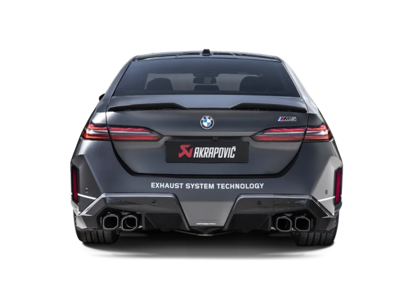 Akrapovic 2024+ BMW M5 (G90,G99) Hexagonal Carbon Fiber Tail Pipe Set - Side View