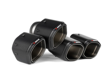 Load image into Gallery viewer, Akrapovic 2024+ BMW M5 (G90,G99) Hexagonal Carbon Fiber Tail Pipe Set - Detail View