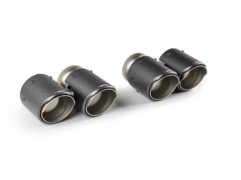 Akrapovic 2024+ BMW M5 (G90,G99) Round Carbon Fiber Tail Pipe Set - Side View