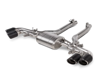 Load image into Gallery viewer, Akrapovic 2024+ BMW X5M / X6M (Face Lift) Slip-On Line (Titanium) w/Carbon Fiber Tips - Side View