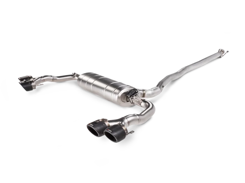 Akrapovic 2024+ Mercedes-AMG CLA 45 / CLA 45 S (C118/x118) Evo Line Cat Back (Titanium) w/ CF Tips - Main Product View